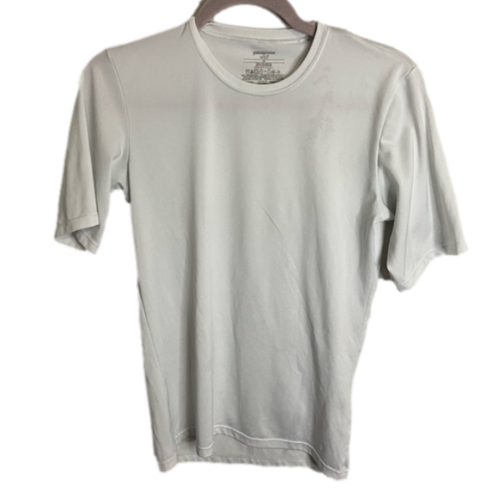 PATAGONIA capaliene silkweight white athletic top